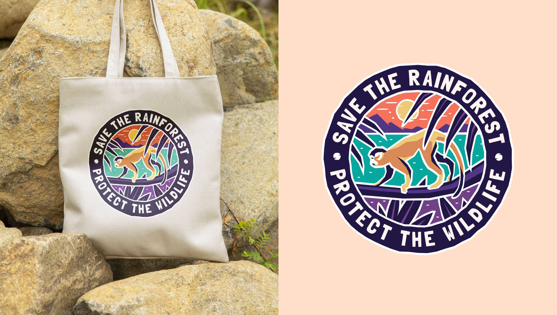 Squirrel monkey illustration